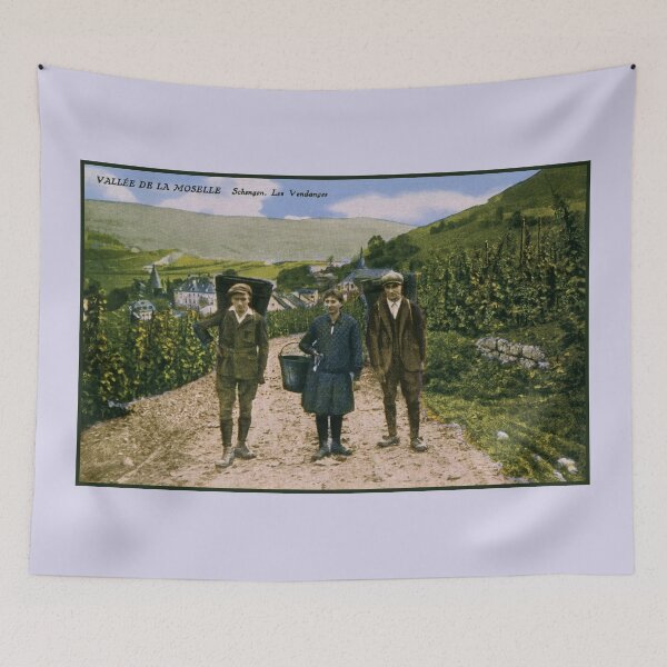 Item preview, 1900 Mosel wine harvest Luxembourg Schengen designed and sold by aapshop.