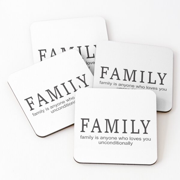 Item preview, family is anyone who loves you unconditionally | 7 designed and sold by Lets Be Positive (5.0) ⭐⭐⭐⭐⭐.