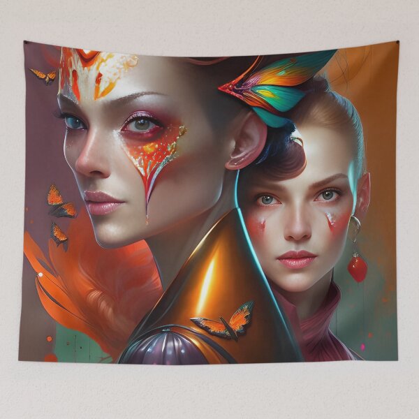 Item preview, Colorful Women Portrait designed and sold by artmanikin.