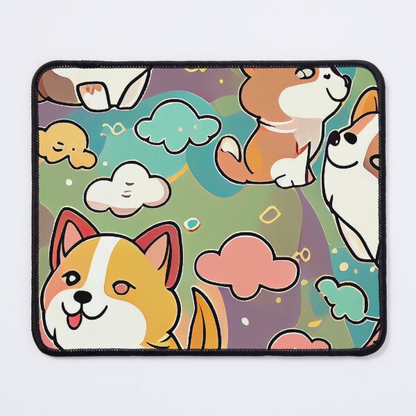 Item preview, Colorful pattern of adorable dogs designed and sold by CutePatternsRB.
