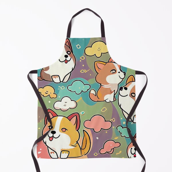 Item preview, Colorful pattern of adorable dogs designed and sold by CutePatternsRB.