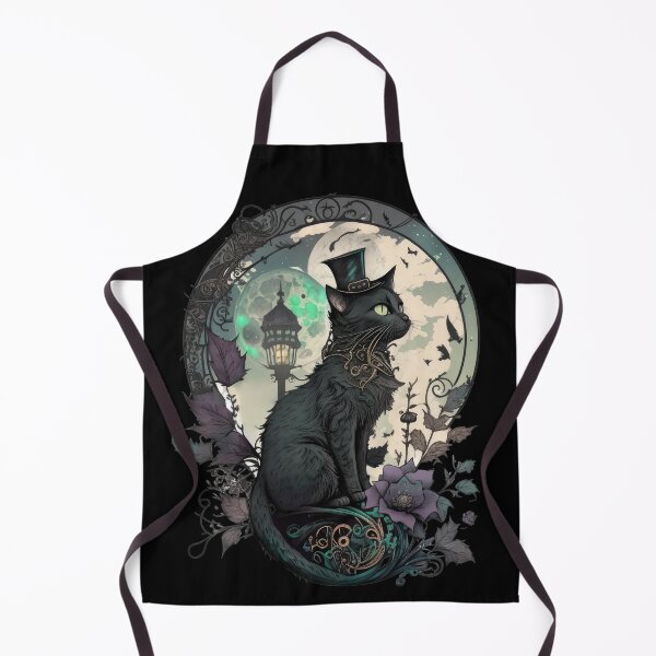 Item preview, Steampunk Black Cat Wearing a Top Hat designed and sold by LoopyGalaxy.