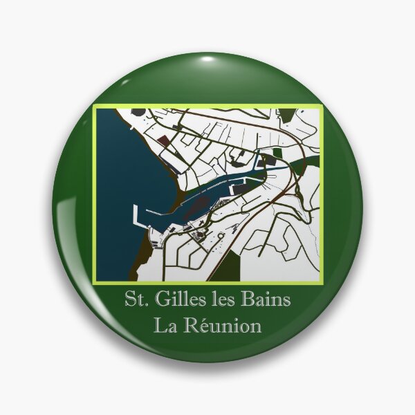Item preview, Map of St. Gilles les Bain, La Réunion 974 - La Reunion Lovers designed and sold by artyfartypants.