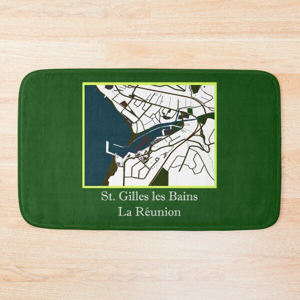 Item preview, Map of St. Gilles les Bain, La Réunion 974 - La Reunion Lovers designed and sold by artyfartypants.