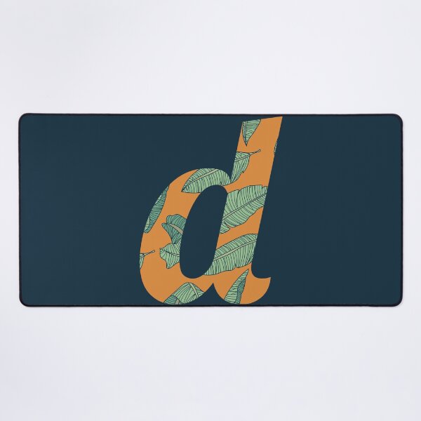 Item preview, Leaf/Feather Pattern Letter D Monogram (Gold) designed and sold by Gumblebee Design.