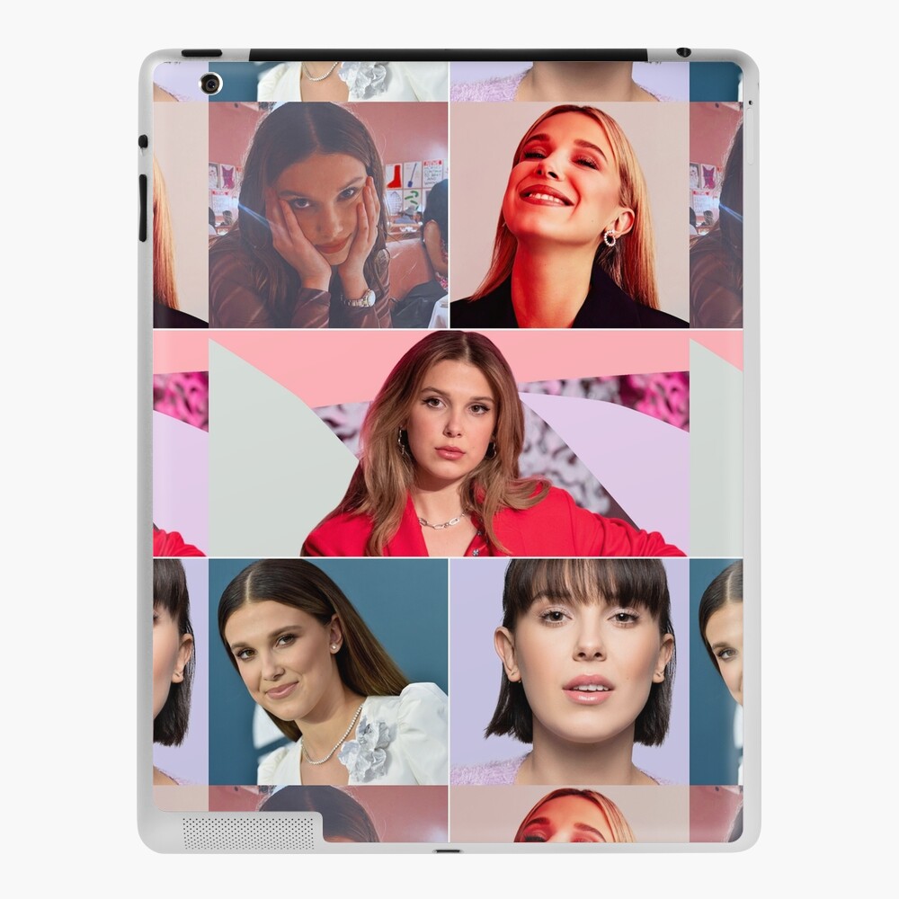 Millie Bobby Brown British actress Pink Aesthetic Photo Collage