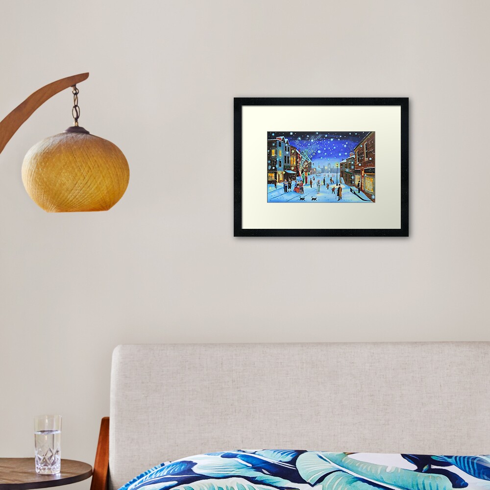 A Christmas Carol Scrooge ghost of Christmas present Framed Art Print