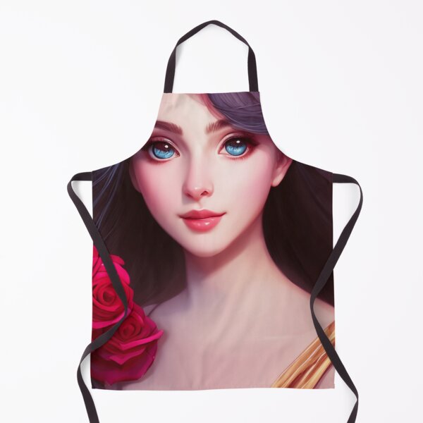Item preview, Young woman with black hair and blue eyes designed and sold by Girly-Universe.