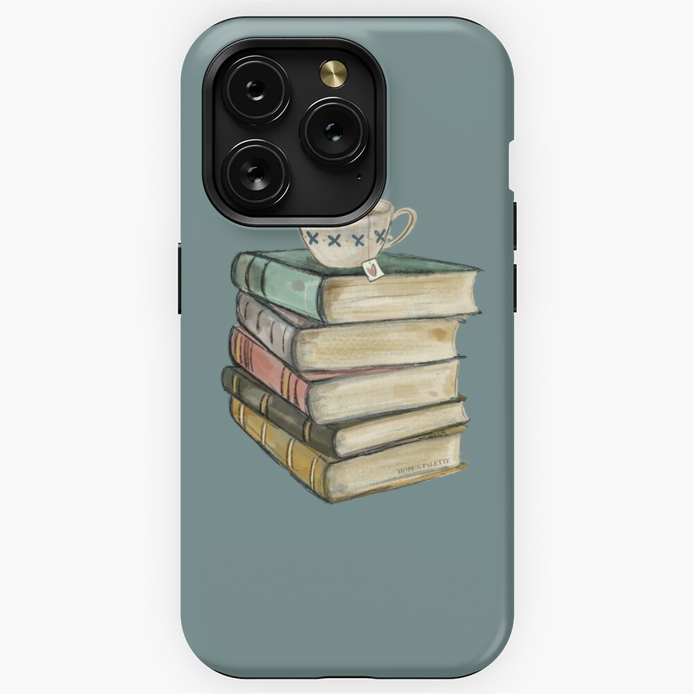 Vintage Book Stack and Tea iPhone Case for Sale by HopesPalette
