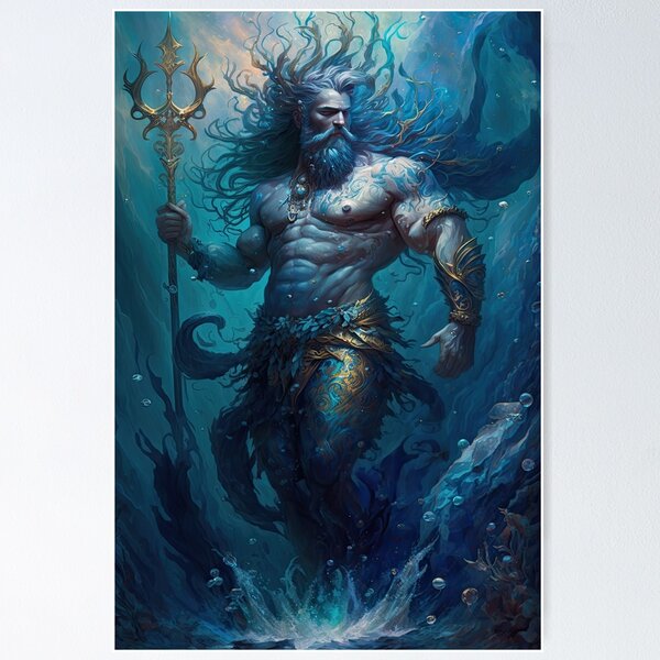 Item preview, Neptune Poseidon of the Oceans designed and sold by JaimeMunn.