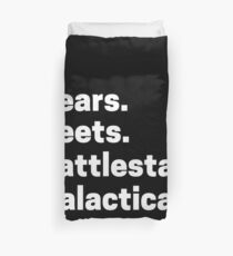 Bear Beets Battlestar Galactica Meme Quote episode Shirt Duvet Cover