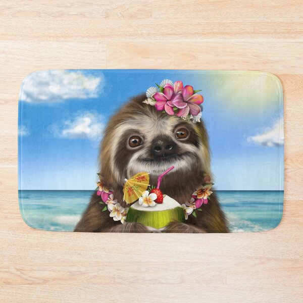 Item preview, Sloth with a Cocktail  designed and sold by SharPeiArt.