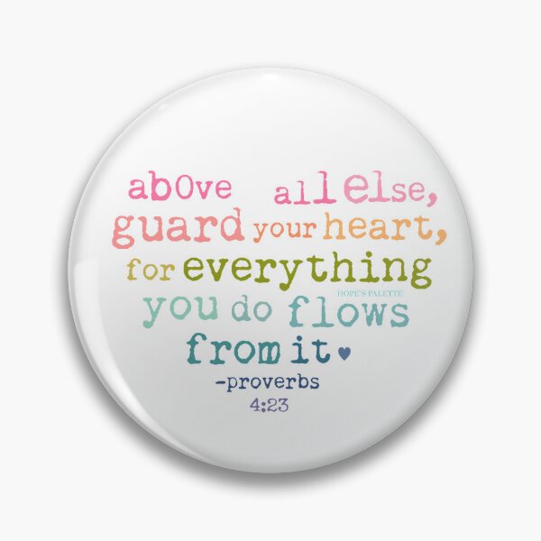 Item preview, Guard Your Heart Proverbs Bible Verse Rainbow designed and sold by Daisy Ring Art.