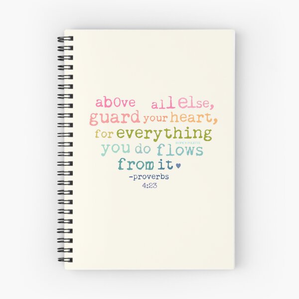 Item preview, Guard Your Heart Proverbs Bible Verse Rainbow designed and sold by Daisy Ring Art.