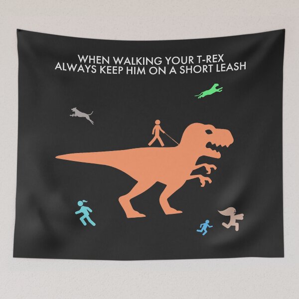 Item preview, WALKING MY T-REX designed and sold by TechLaughs.