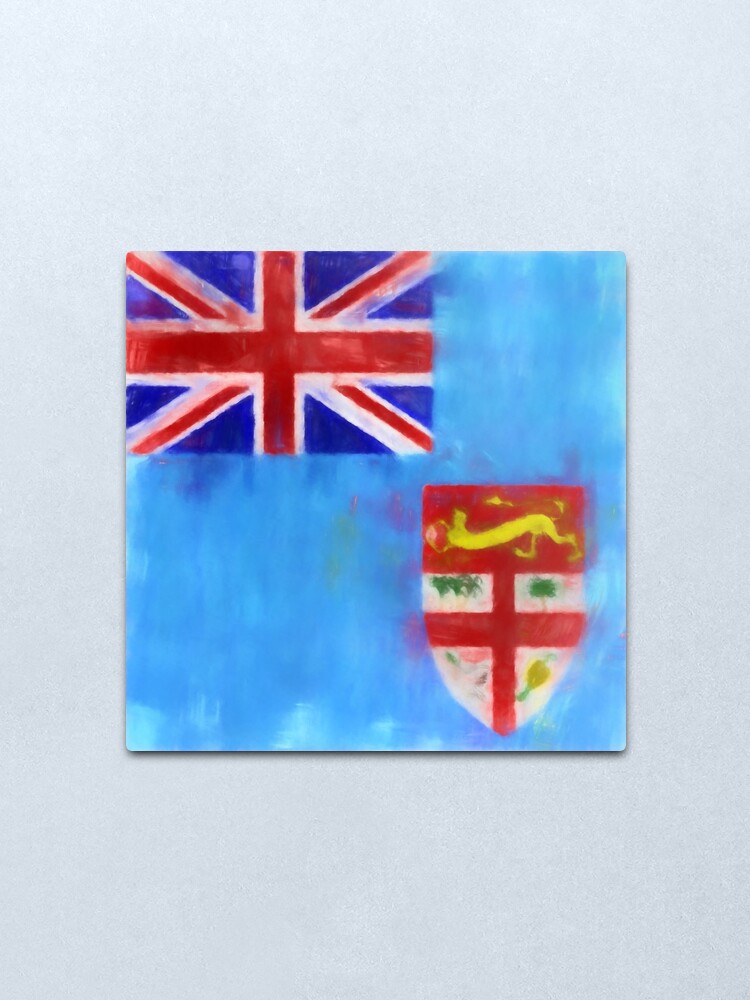 Alternate view of Fiji Flag Reworked No. 1, Series 1 Metal Print