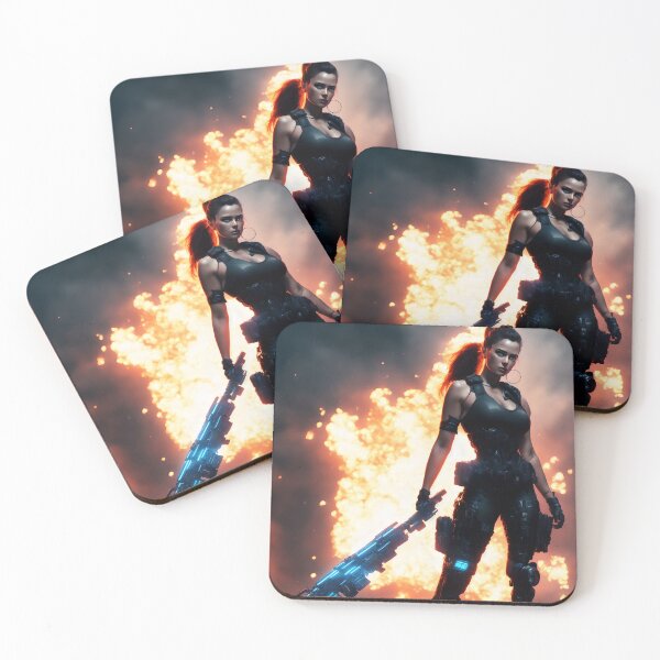 Item preview, Soldier terminator woman with a gun. designed and sold by Maniock.