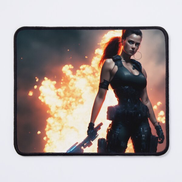 Item preview, Soldier terminator woman with a gun. designed and sold by Maniock.