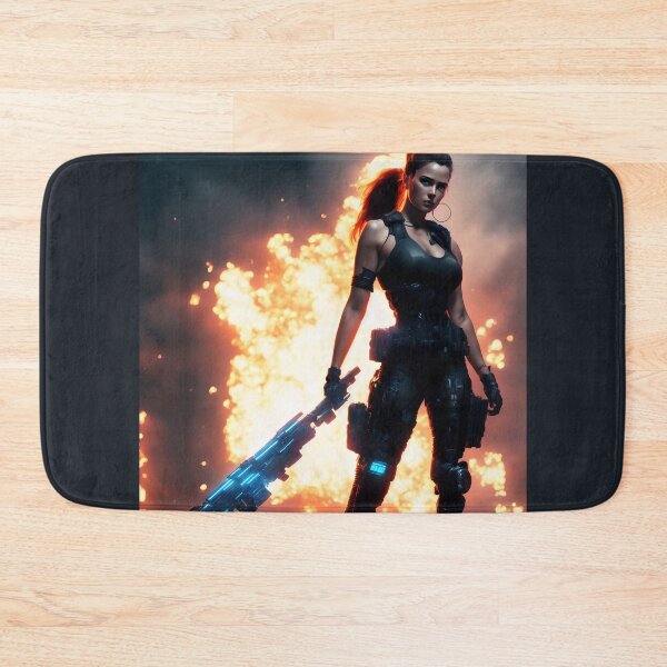 Item preview, Soldier terminator woman with a gun. designed and sold by Maniock.