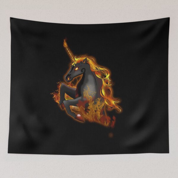 Item preview, fire unicorn designed and sold by kassandra369.