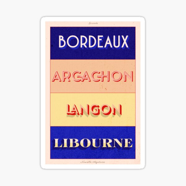 Item preview, Gironde Nouvelle Aquitaine Art Deco Poster Style Design designed and sold by unitydesigneu.