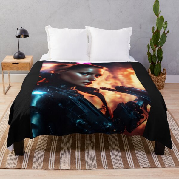 Item preview, Beautiful android woman during judgment day. designed and sold by Maniock.