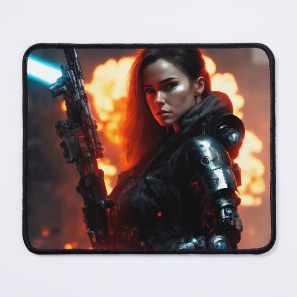 Item preview, Beautiful woman cyborg during judgment day. designed and sold by Maniock.