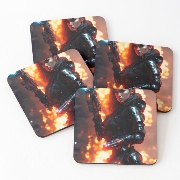Item preview, Beautiful woman cyborg during judgment day. designed and sold by Maniock.