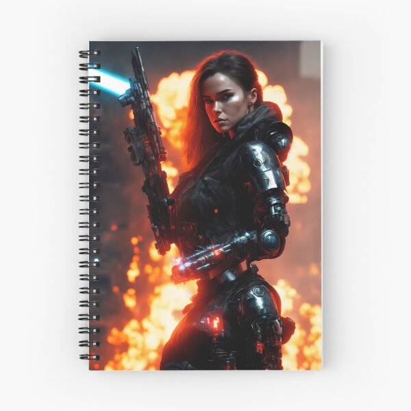 Item preview, Beautiful woman cyborg during judgment day. designed and sold by Maniock.