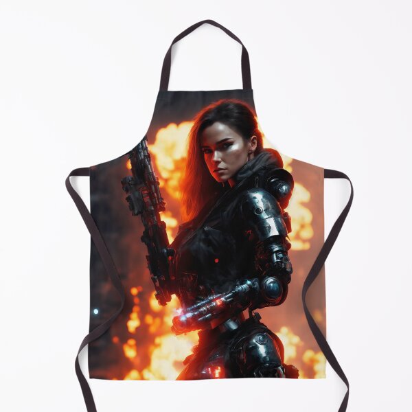 Item preview, Beautiful woman cyborg during judgment day. designed and sold by Maniock.