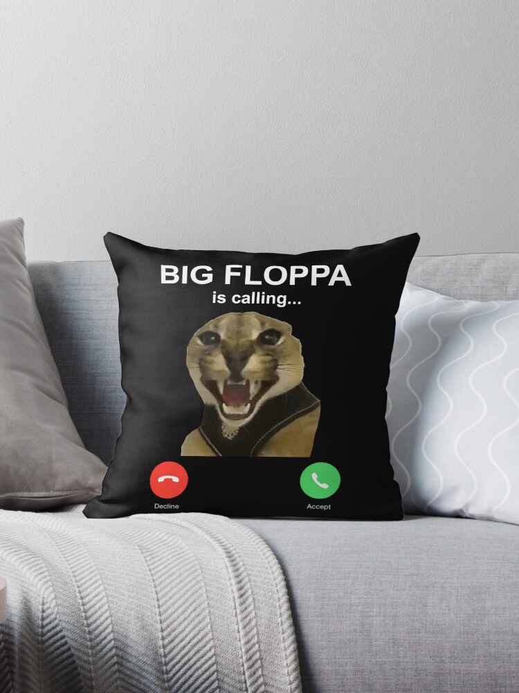 Big Floppa Meme Pillows & Cushions for Sale