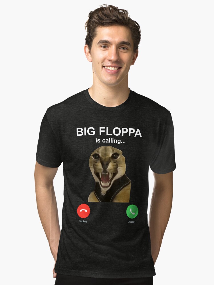 Big Floppa Meme Cat' Men's Tall T-Shirt