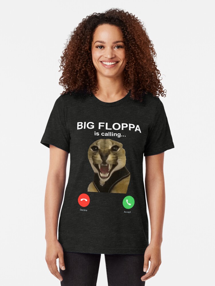 Big Floppa Meme Cat' Men's Tall T-Shirt