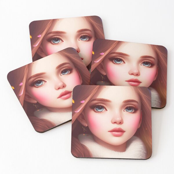 Item preview, Young woman with brown hair and blue eyes designed and sold by Girly-Universe.
