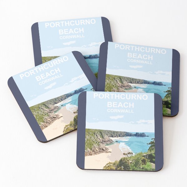 Item preview, Playa de Porthcurno, Cornualles. Regalo de Cornualles. Puerto pesquero de Kernow designed and sold by BarbaraGlebska.