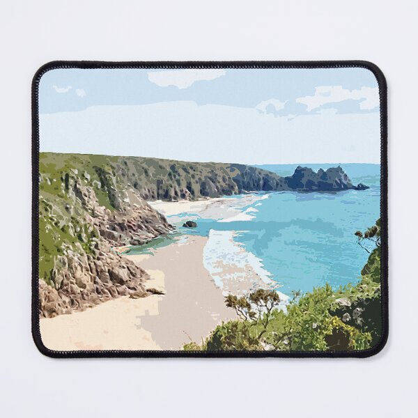 Item preview, Porthcurno Beach, Cornwall. Cornish gift. Kernow fishing harbour designed and sold by BarbaraGlebska.