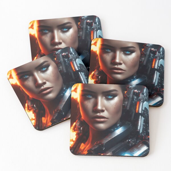 Item preview, Android woman soldier robot eyes. designed and sold by Maniock.