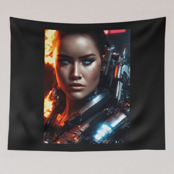 Item preview, Android woman soldier robot eyes. designed and sold by Maniock.