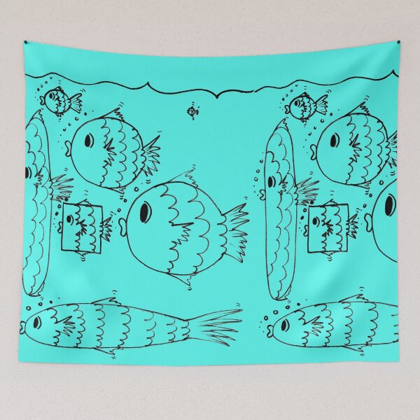 Item preview, Describing Swimming Fish Doodle designed and sold by Nalinne Jones.