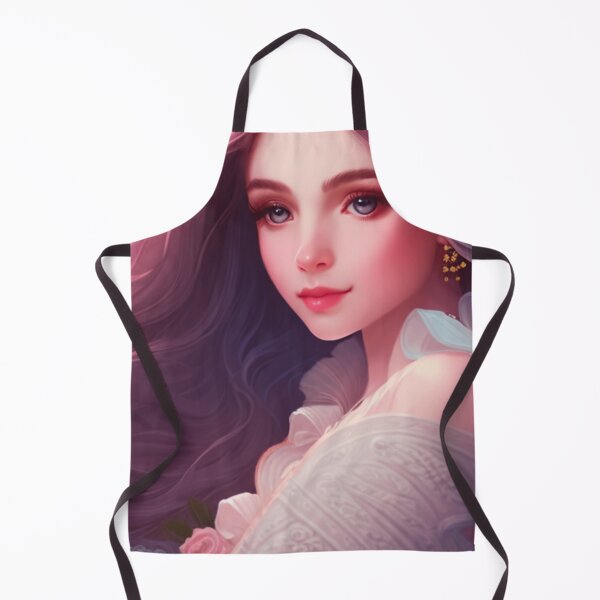 Item preview, Young woman with brown hair, hearts and jewelry designed and sold by Girly-Universe.