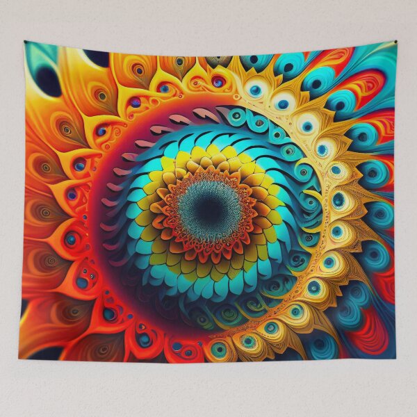 Item preview, Colourful Boho Flower Mandala designed and sold by AdamesArtStudio.