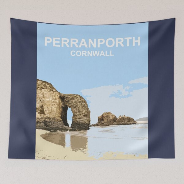 Item preview, Perranporth, Cornwall. Cornish gift. Kernow fishing harbour designed and sold by BarbaraGlebska.