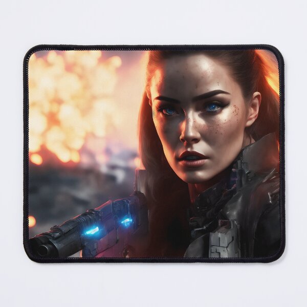 Item preview, Woman robot with a gun - uprising. designed and sold by Maniock.
