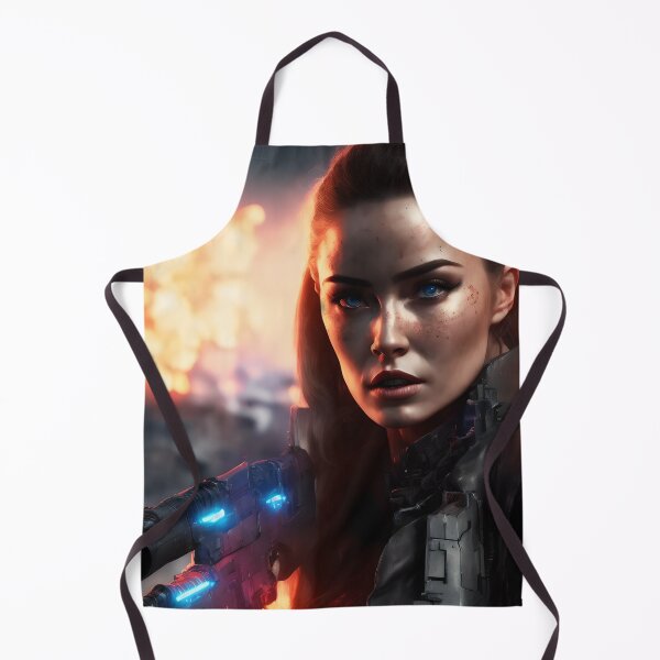 Item preview, Woman robot with a gun - uprising. designed and sold by Maniock.