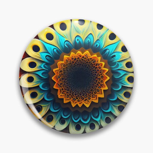 Item preview, Boho Flower Mandala in Rainbow Colours designed and sold by AdamesArtStudio.