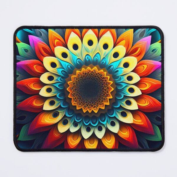 Item preview, Boho Flower Mandala in Rainbow Colours designed and sold by AdamesArtStudio.