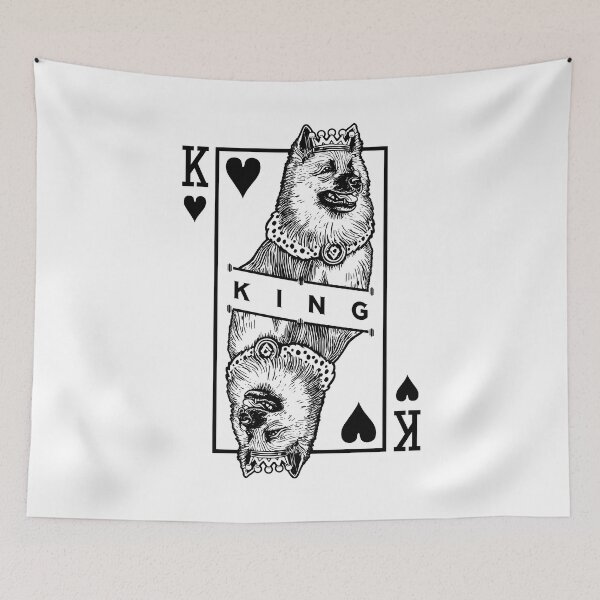 Item preview, Icelandic Sheepdog King Of Hearts Funny Dog Lover Pop Art designed and sold by GrandeDuc.
