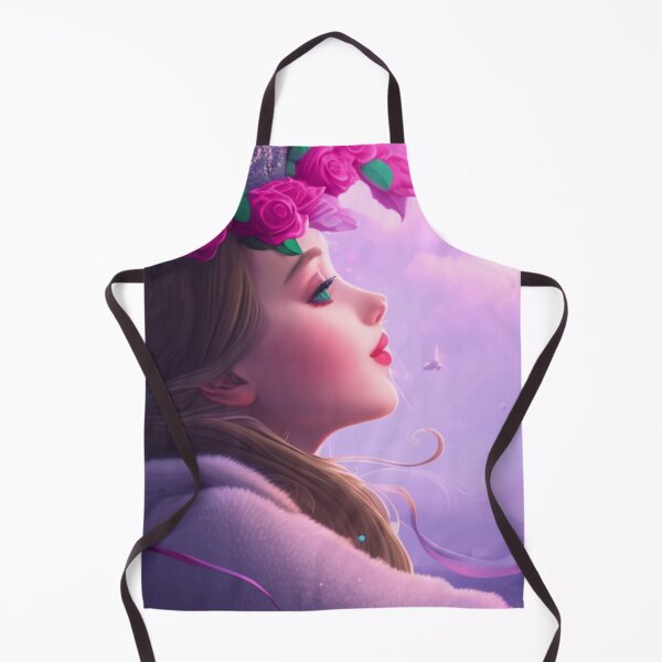 Item preview, Young alien woman with flowers in hair and green eyes designed and sold by Girly-Universe.