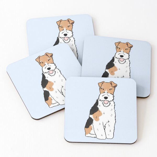 Item preview, Wire fox terrier dog cute illustration  designed and sold by Yarafantasyart.