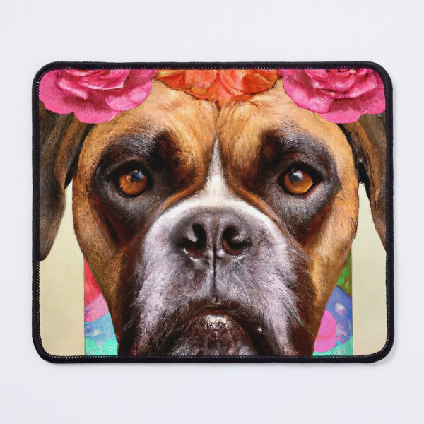 Item preview, Boxer Cute Romantic Frida Kahlo Inspired Canvas Art designed and sold by unitydesigneu.